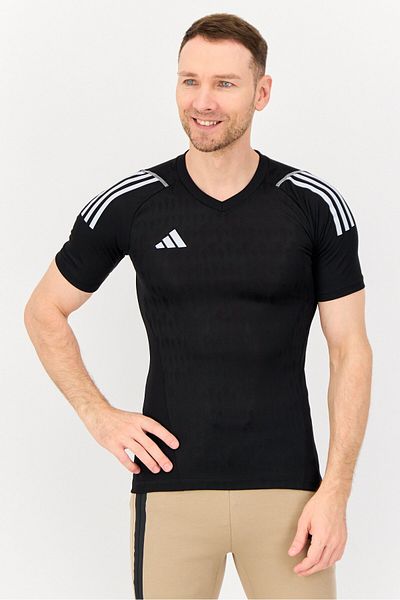 adidas Men Sportswear Fit Short Sleeve Training T-Shirt, Black
