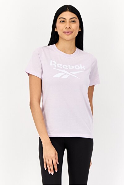 Reebok Women Sportswear Fit Short Sleeve Training T-Shirt, Lavender