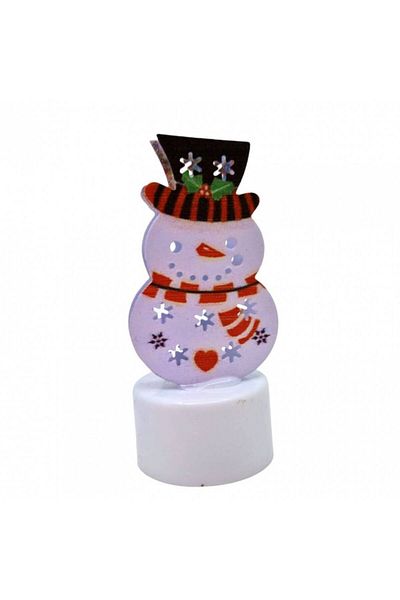 OEM Christmas Decoration, Snowman with Lights, 8 cm