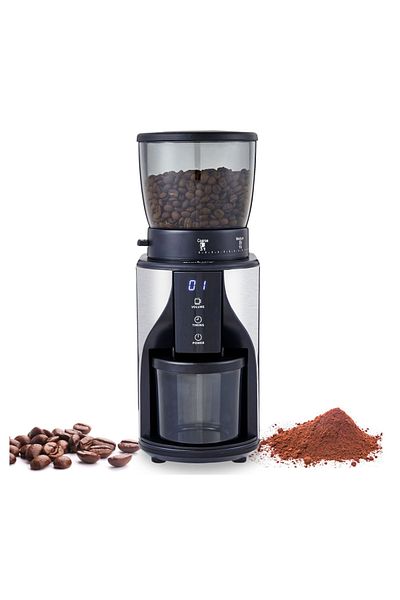 BioloMix Electric Coffee-Bean Grinder, Adjustable Burr Grinder, 31 Precise Grind Settings For 1-10 Cups,Black