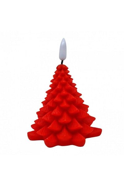 OEM Christmas Decoration, Tree with Lights, 11 cm, Red