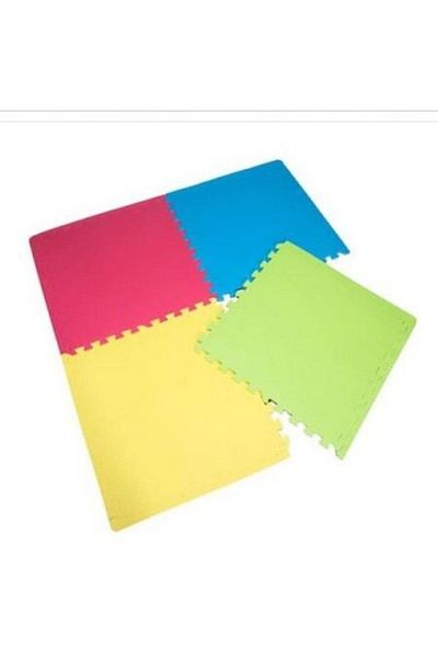 OEM Thermal EVA Foam Play Mat, 120x120 cm, 4 Puzzle Pieces 60x60 cm, Multicolor