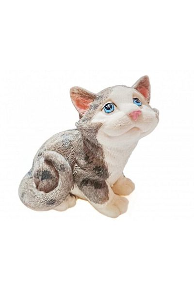 OEM Hand-painted Resin Ornament for Garden, Terrace, Lawn, Cat Design, 17 cm