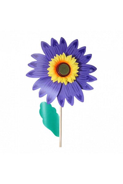OEM Windmill Sunflower with Wooden Stick, Diameter 40 cm, Purple