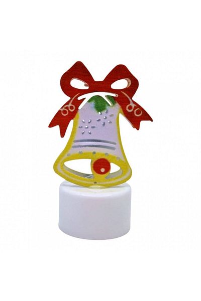 OEM Decoratiune Craciun, clopotel cu lumini, 8 cm