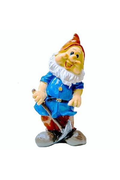 OEM Ornament Din Rasina Pictat Manual, Decoratiune Pentru Gradina, Terasa, Gazon, Pitic cu tarnacop, 35