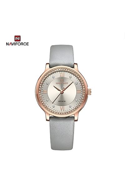 Naviforce Luxury Casual Men's Watch – Quartz, Waterproof, Leather Strap