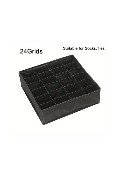 rexa 1pc 24 Cells Sock Underwear Organizer Divider, Fabric Foldable Cabinet