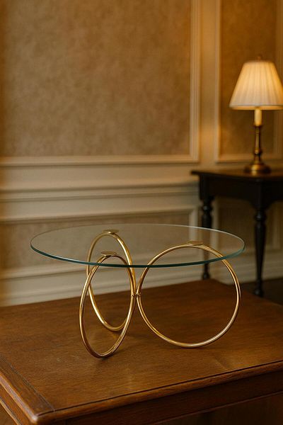 Süper Home Decorative Gold Stainless Cake Cookie Stand