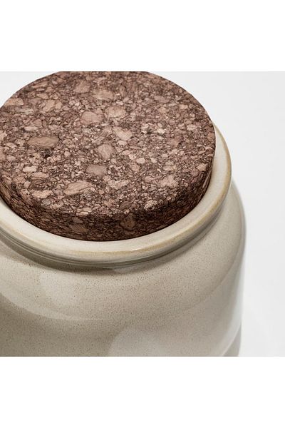 IKEA Jar with lid, beige, 1 l