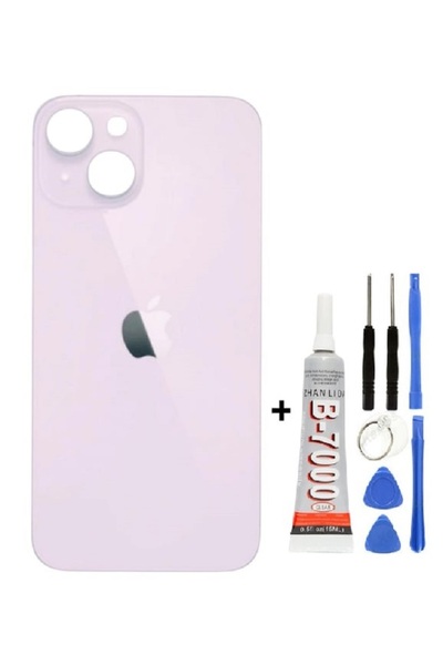 AXYA İphone 13 Arka Kapak Cam +Yapıştırıcı B700 + Tamir Seti Pembe