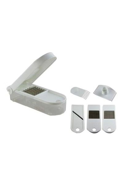 DLC 5-Piece Onion & Vegetable Slicer Set – Multi-Functional Kitchen Tool (White)