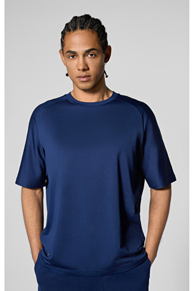 Champion C-Tech SS Tee Lacivert Erkek Tişört-220822-BS569