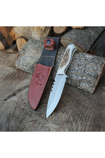 kösemehmet Av Bıçağı 25 Cm - N690 Çeliği - Geyik Boynuzu Sap