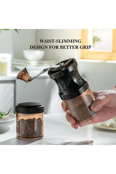 rexa Black Hand Coffee Grinder 50g Glass