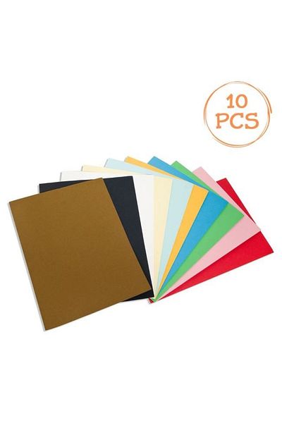 DAsiNU Set of 10 Colored Cards 25×35 cm, 220 gsm, Assorted Colors