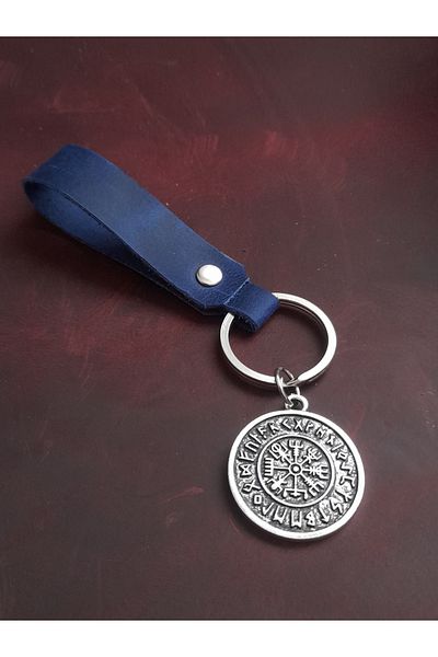 BSN Store Vegvi̇si̇r Figure Genuine Leather Keychain Gift Keychain