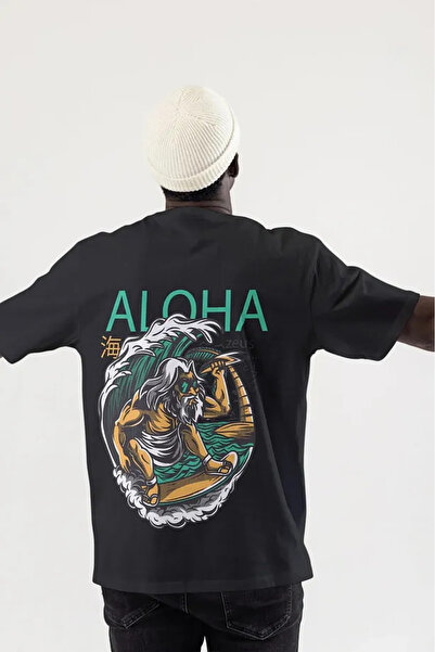 İnazuma Outdoors Unisex Oversize Βαμβακερό T-shirt με στάμπα και κοντό μανίκι...