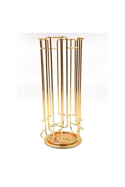 DLC Chrome Finish Coffee Capsules Holder Gold 33x11x11cm