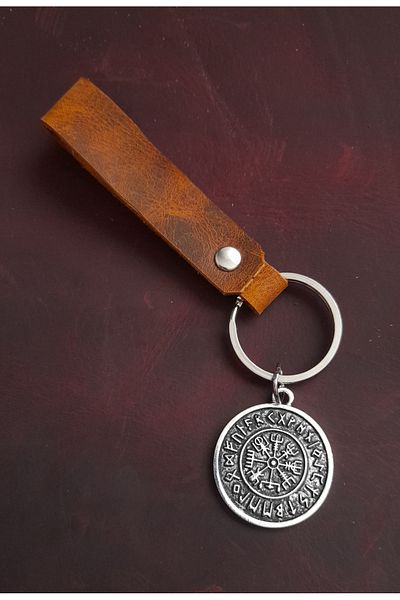 BSN Store Vegvi̇si̇r Figure Genuine Leather Keychain Gift Keychain