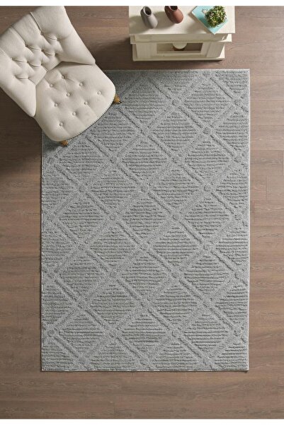 Red Halı İskandinav Dokuma Bukleli Gri Jüt Taban Halı Salon Mutfak Koridor Yo...