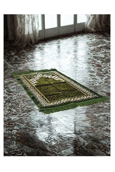 smart home Modern Design Padded Prayer Rug with Cover - Rug size: 110*70 cm, Sheet size: 250*200 cm