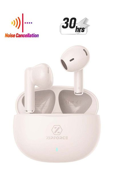 ZIPFORCE True Wireless Earbuds, In-Ear Bluetooth 5.3 Headphones 4-Mics ENC Clear Call, Bluetooth Ear