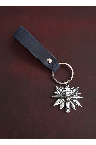 BSN Store Wolf Figure Genuine Leather Keychain Gift Keychain