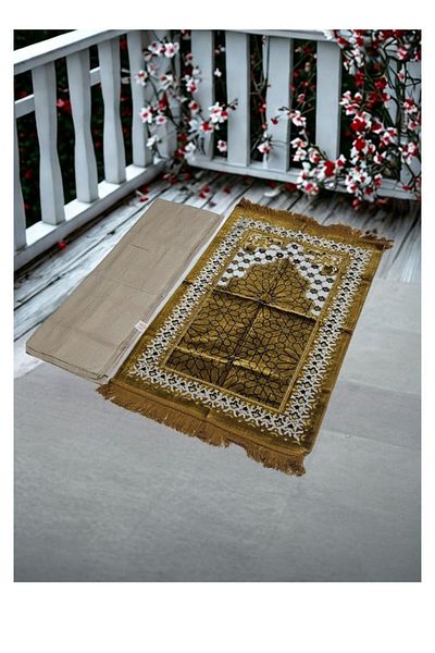 smart home Modern Design Padded Prayer Rug with Cover - Rug size: 110*70 cm, Sheet size: 250*200 cm