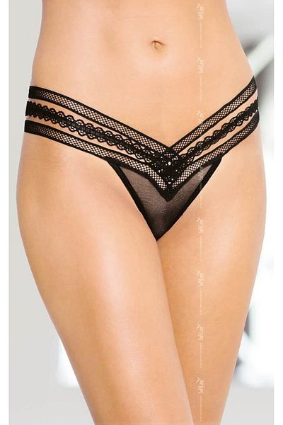 Softline Thong panties, model 2439, black, size S/M