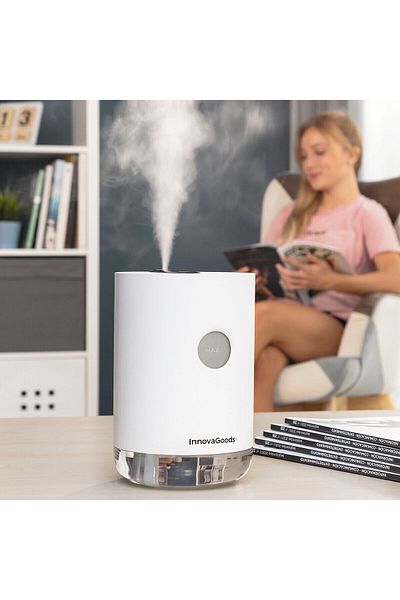 InnovaGoods InnovaGoods Vaupure Rechargeable Ultrasonic Humidifier, White, 1 L