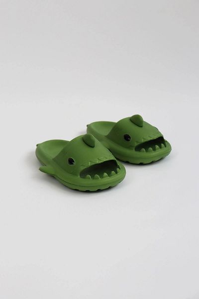 KAZAX Wg500 Shark Khaki Unisex Full Orthopedic Slippers Shark Slides