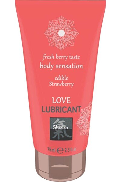 Shiatsu Lubrifiant comestibil, aromă de căpșuni, 100 ml