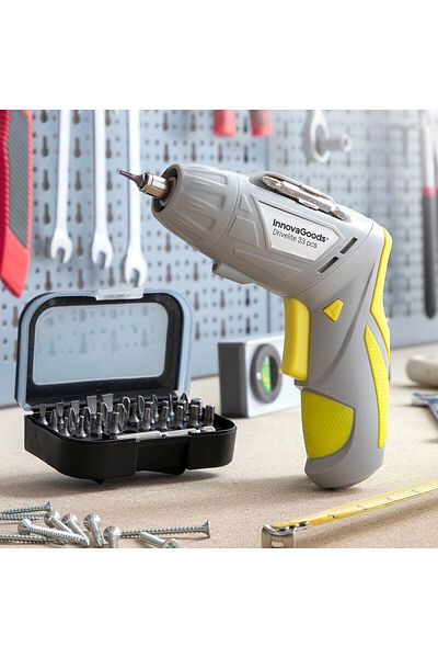 InnovaGoods Cordless electric screwdriver, Drivelite InnovaGoods, 33 pieces