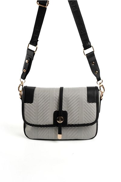 Silver Polo Silver & Polo Black White - Black Sp1182 Women's Crossbody Bag