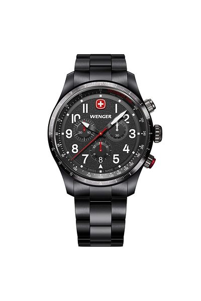 Wenger Mens Watch Wenger 01.0543.117, Quartz, 43mm, 10ATM