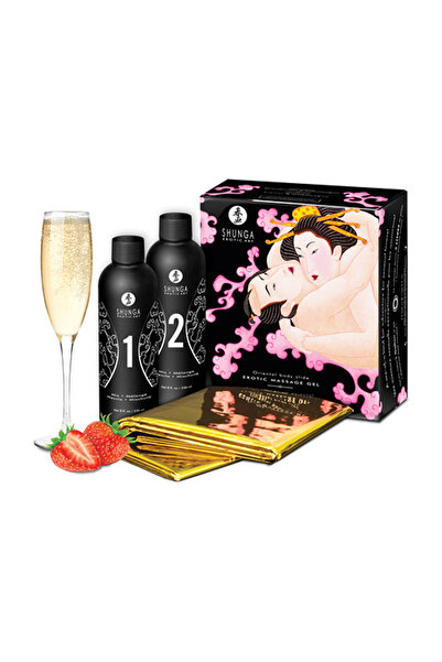 Shunga Kit masaj senzual, Shunga, Oriental Body Slide, 2x250 ml