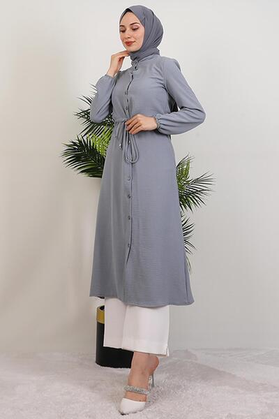 GİYZAMİLA Button Cap Gray