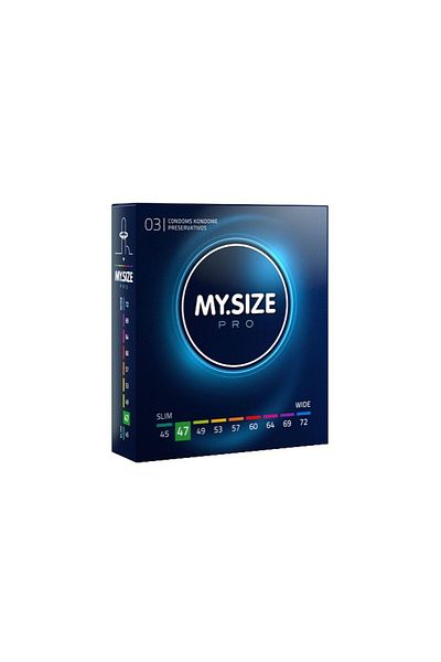 Mysize PRO Condoms, My Size Pro, 47 mm, 3 pieces