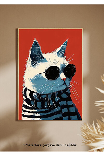 One Little Happiness Αφίσα COOL CAT Αισθητική αφίσα τοίχου, αφίσα χωρίς πλαίσιο