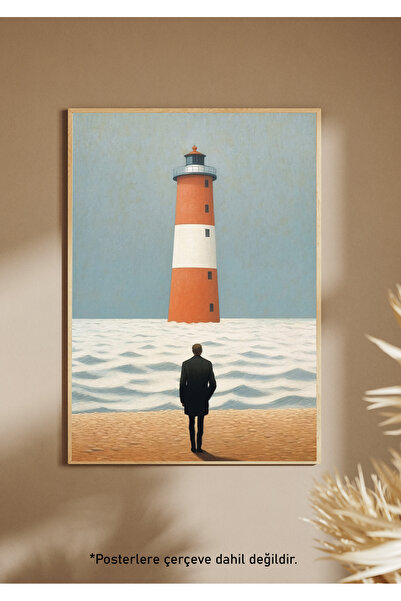 One Little Happiness Αφίσα LIGHTHOUSE Αισθητική αφίσα τοίχου, αφίσα χωρίς πλα...