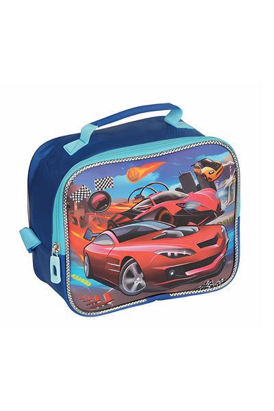 Benittokids Cutie de prânz termică cu model de mașină roșu argintiu Relaxion 3323