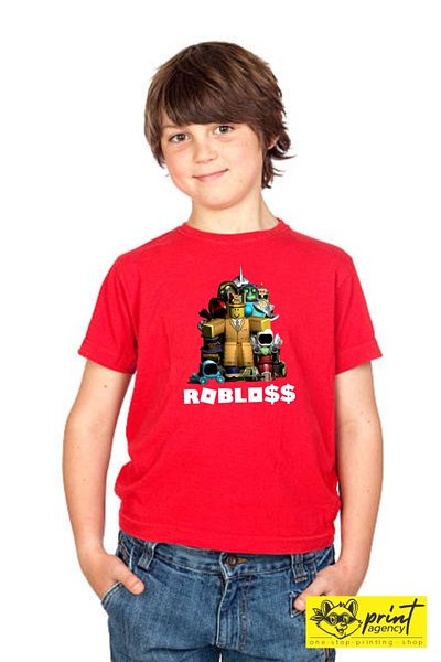 Funny Gift Roblox Roboss Kids Short Sleeve T-Shirt