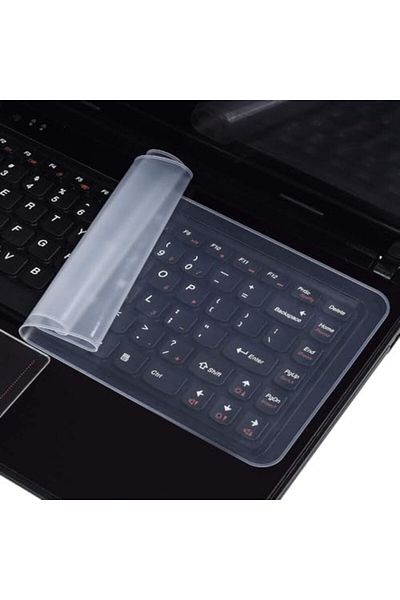 Taimi Ultra-Thin Silicone Waterproof Laptop Keyboard Cover, Transparent