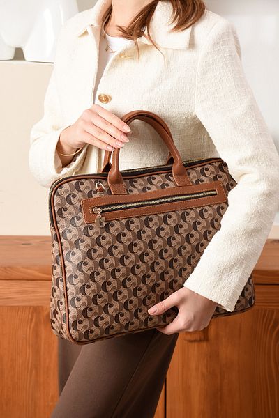 barberri Laptop and Briefcase Monogram Fabric