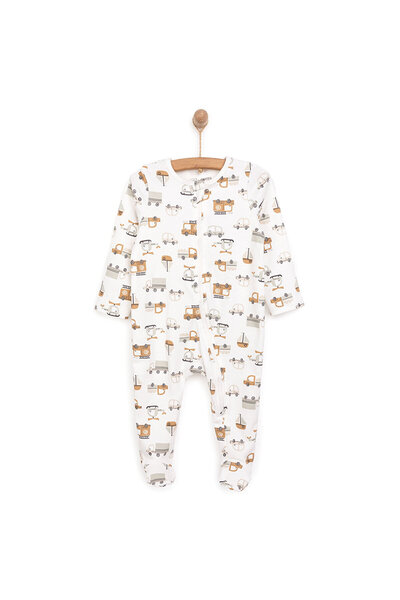 ebebek Hello Baby HelloBaby Yenidoğan Erkek Organik Patikli Tulum Erkek Bebek