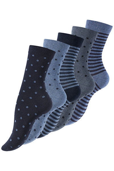 Generic Brand 5-Pack Cute Women's Socks and Girls' Socks, Polka Dots and Stri...