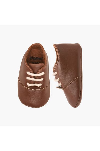giggles Solid Faux Leather Slip-On Booties