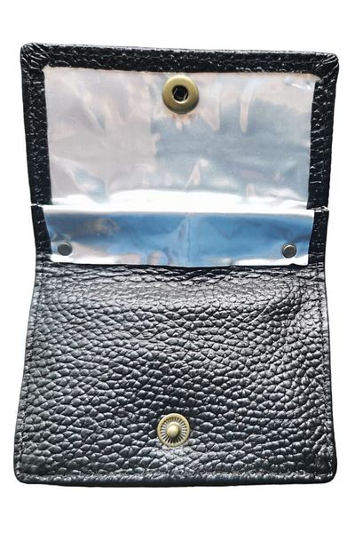 OEM Stash Original Kavatza Black Portable Pocket Ashtray Natural Leather