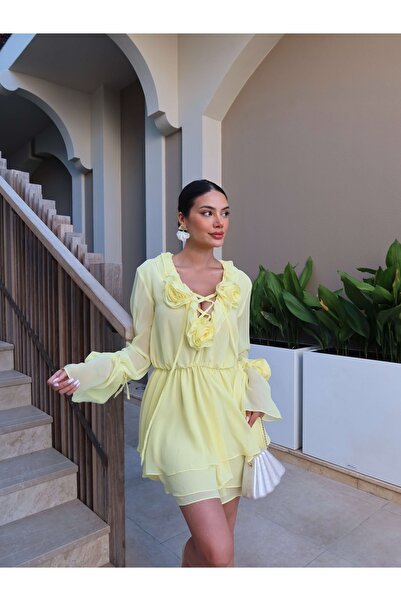 ESRAHELVACI Gül Tasarım Mini EH Collection Elbise